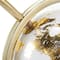 White & Gold Aluminum Tabletop Globe in Arrow Stand